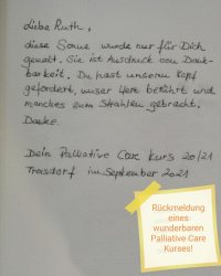 Dankeschön der Teilnehmenden